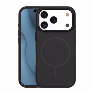 Silikoninis Thin Mag dėklas for iPhone 17 Pro Max 6,9" juodas