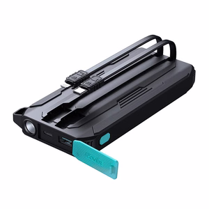 "Powerbank Joyroom JR-L017" 10000 mAh, 22,5 W, su "Lightning" + USB-C kabeliu (juodas)