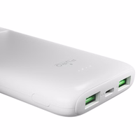 Išorinė baterija Puro DAILY 10 PLUS 10000mAh 2x USBA / 1x USB-C 22.5W - balta
