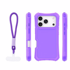 Safepop dėklas su dirželiu skirtas iPhone 17 Pro 6,3" violetinis