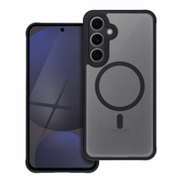 FULL MATTE MAG COVER dėklas telefonui, suderinamas su MagSafe, skirtas SAMSUNG S24 FE juodas