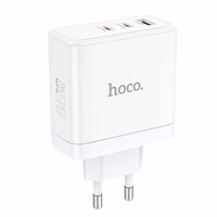 Įkroviklis Hoco 2 x USB-C + USB-A GaN QC PD 65W N30 baltas