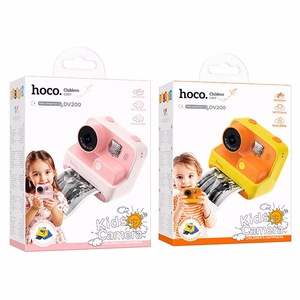 Skaitmeninė vaikiška kamera su spausdintuvu Hoco 1MP 2,0" HD Ready DV200 geltona