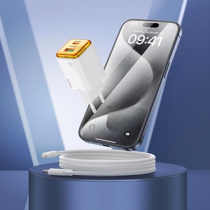Įkroviklis telefonui Hoco USB A + USB C QC3.0 PD 3A 20W + kabelis USB C į Lightning N52 baltas