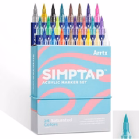 Akriliniai markeriai - flomasteriai ARRTX Simptap, 24 spalvų