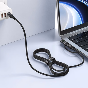 Kabelis 2in1 USB C į USB C / Mag3 Hoco 240W 1,8 m U142 juodas