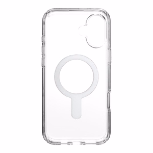 Speck Presidio Perfect-Clear dėklas su MagSafe ir ClickLock, skirtas iPhone 16 Plus, „Clear/Chrome“