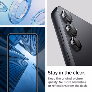 Spigen Glas.tR EZ Fit Optik apsauginis stiklas kamerai Samsung Galaxy S23 FE - juodas, 2 vnt.