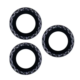 Akinių su lęšiais rinkinys iPhone 12 6,1" juodas rombas (2 vnt.)