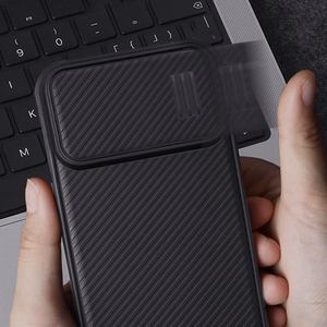 Nillkin CamShield S dėklas iPhone 14 Pro Max šarvuotas dangtelis kameros apsauga mėlynas