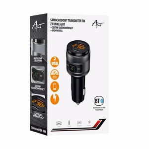ART FM transmiteris bluetooth 5.0 + 2 x USB A QC3.0 FM-57 juodas