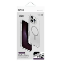 Uniq LifePro Xtreme Magclick Įkroviklio dėklas iPhone 16 Pro Max - Skaidrus