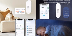 TUYA išmanusis temperatūros ir drėgmės jutiklis, Wi-Fi