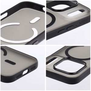 Case for iPhone 16 PRO MAX Flexline Mag Cover compatible with MagSafe black