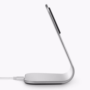 XVIDA POWER 2 Qi 7.5 W belaidžio įkrovimo stovas stalui, sidabro spalvos