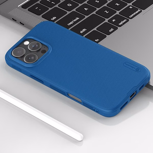 Nillkin Super Frosted Shield Pro Magnetinis dėklas telefonui iPhone 16 Pro - mėlynas