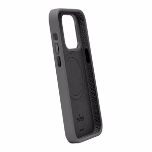 Puro Icon Mag Pro magnetinis silikoninis dėklas telefonui iPhone 15 Pro Max - juodas