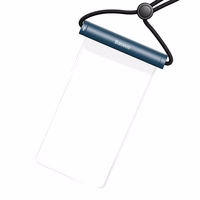 Vandeniui atsparus telefono dėklas "Baseus AquaGlide" su cilindriniu slydimo užraktu (mėlynas)