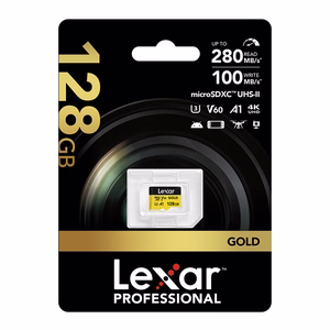 „Lexar GOLD“ microSDXC atminties kortelė, 128 GB