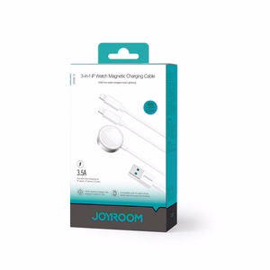 Joyroom S-IW007 3-in-1 magnetinis įkrovimo kabelis USB-A - Lightning 1.2m - baltas