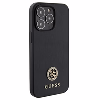 Guess Strass Metal Logo dėklas telefonui iPhone 13 Pro 6.1" - juoda
