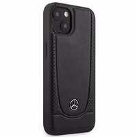 Mercedes MEHCP15MARMBK iPhone 15 Plus 6.7" juodas kietasis dėklas odinis Urban stiliaus