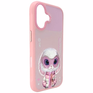 Nimmy Cool&Cute 2.0 triušio dėklas telefonui iPhone 17 - rožinis