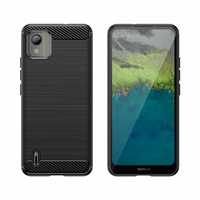 Carbon Case silikoninis dėklas telefonui Nokia C110 - juodas