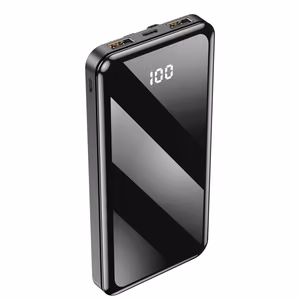 "Forever" maitinimo bankas TB-411 ALLin1 10000 mAh su USB-C + "Lightning" + microUSB laidais, juodas
