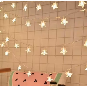 LED girlianda 10M (80 LED lempučių) USB žvaigždės, šiltai balta