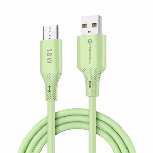 Kabelis FORCELL F-ENERGY C351 USB A į Micro USB QC3.0 2,4A 18W Silikoninis 1 m žalias (m)