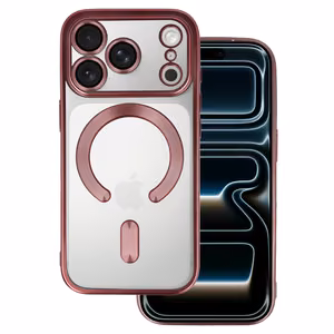 Metallic Magsafe dėklas iPhone 17 Pro rožinis