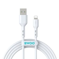 BWOO kabelis USB - Lightning 2m 3A baltas