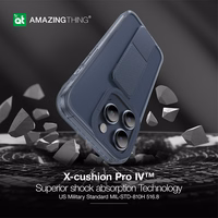 Amazing Thing Titan Pro laikiklio dėklas 10FT IP156.7PTHBU Iphone 15 Pro Max tamsiai mėlyna su stovu