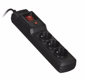 Activejet COMBO 3GN 1,5m elektros tinklo ilgintuvas 3 AC išvestis(ys / čių) Vidaus Juoda