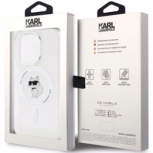 Karl Lagerfeld IML Choupette MagSafe dėklas iPhone 14 Pro Max - permatomas