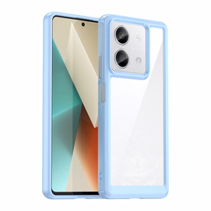 Dėklas telefonui Xiaomi Redmi Note 13 5G su gelio rėmeliu - mėlynas