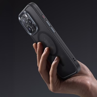 Benks magnetinis Mist dėklas telefonui su metaliniu rėmeliu, skirtas Iphone 16, titano spalvos