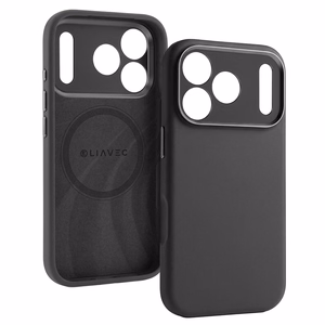 Liavec Silk Shield dėklas su metaliniu kameros rėmeliu, skirtas Iphone 17 Pro Max juodas