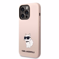 Karl Lagerfeld Silicone Choupette dėklas telefonui iPhone 14 Pro Max - rožinis