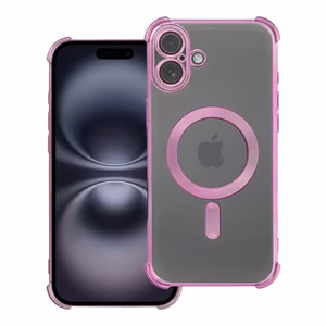 Dėklas telefonui (m) ANTISHOCK ELECTRO IPHONE 16 Plus - rožinis (m) suderinamas su MagSafe