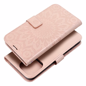 MEZZO knygos dėklas IPHONE 16 Pro Max mandala rausvas auksas