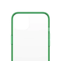 PanzerGlass ClearCase antibakterinis dėklas telefonui su Military Grade sertifikatu iPhone 13 / 14 / 15 - permatomas žalias
