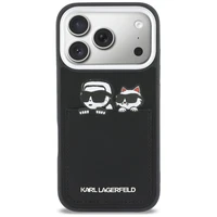 KARL LAGERFELD case for IPHONE 17 Pro Max KLHCP17X6PCSPKCK (PU W/ K&C Print & Pocket) black