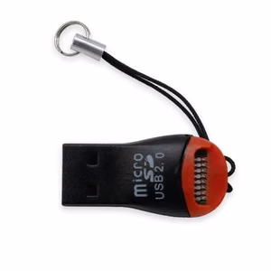 Kortelių skaitytuvas (microSD, USB 2.0) juodas