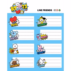 BT21 lipdukų rinkinys