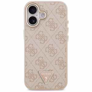 Guess 4G Triangle Logo Magnetinis dėklas telefonui iPhone 17 - rožinis auksas