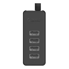 Orico W5P-30 USB į 4x USB 2.0 Hub adapteris (juodas)