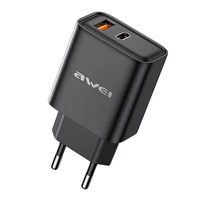 Įkroviklis Awei PD81-EU 22.5W USB-A/USB-C juodas