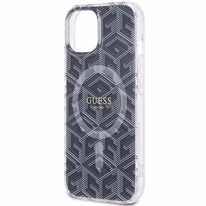 Guess IML GCube Magnetinis dėklas telefonui iPhone 15 / 14 / 13 - juoda
